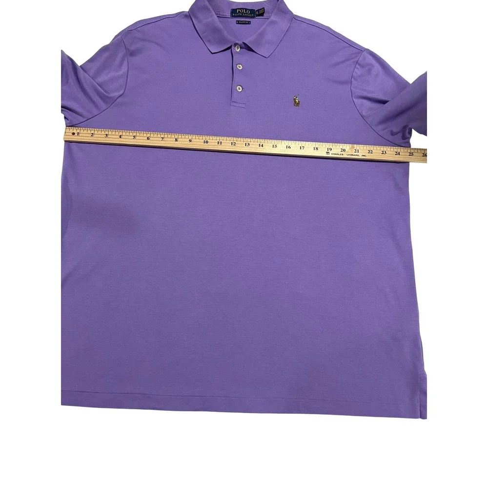 Polo Ralph Lauren Polo Shirt Mens XL Purple Classic Fit Pony Logo Luxury EO7